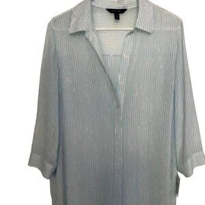 NEW with TAGS, Ellen Tracy Sheer Blouse Sz L